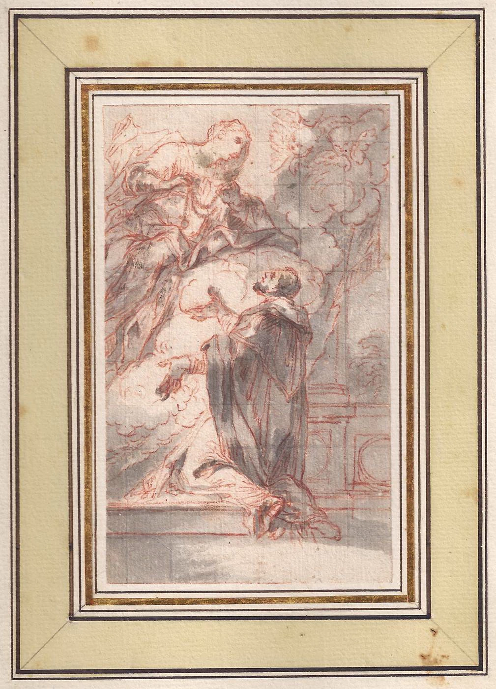 Studio - La Vergine presenta San Domenico con il Rosario